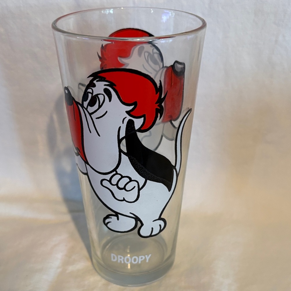 Pepsi Collector Series Clear Glass with Droopy dog 1975
